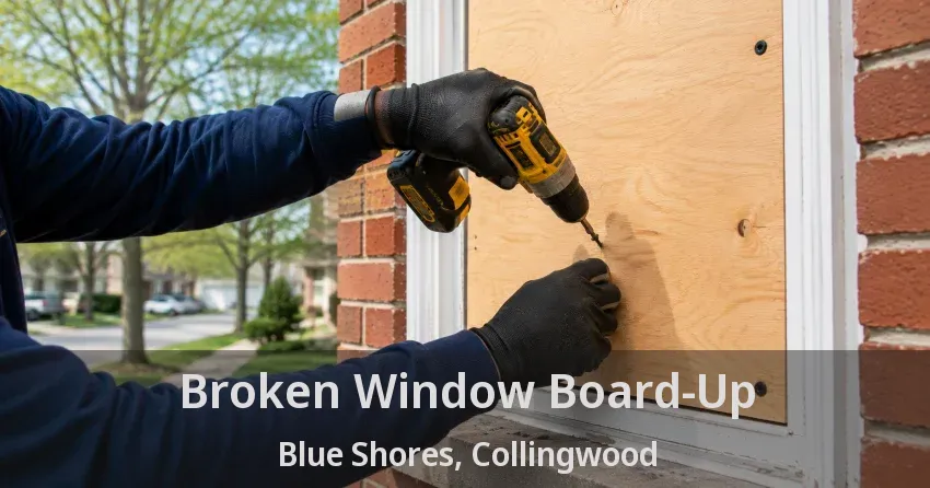 Broken Window Board-Up Blue Shores, Collingwood - ON
