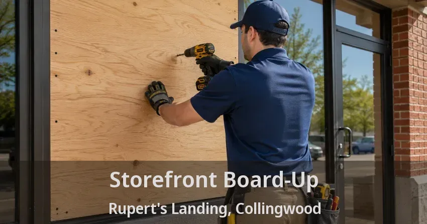 Storefront Board-Up Rupert's Landing, Collingwood - ON