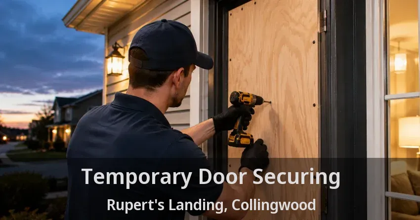 Temporary Door Securing Rupert's Landing, Collingwood - ON