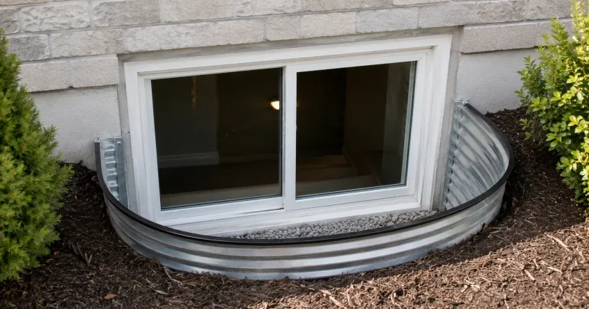 new casement kitchen window installed above sink in Collingwood