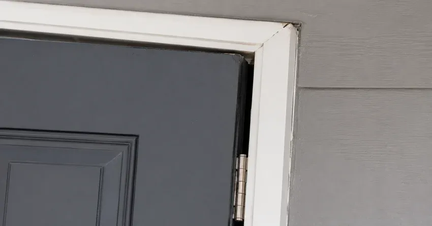 technician tightening a loose door hinge in Rupert