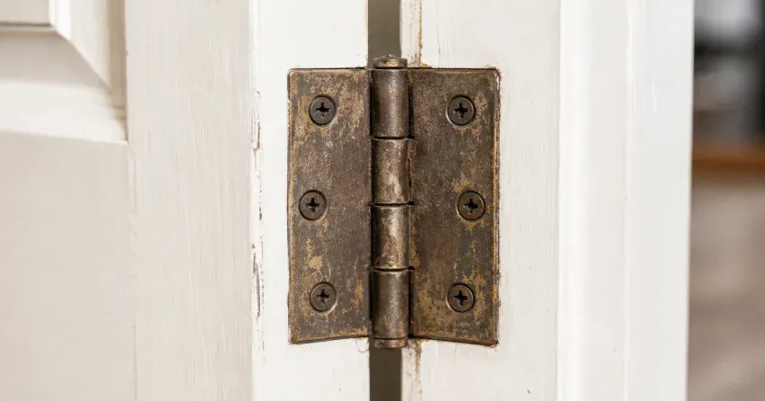 technician adjusting a sagging door hinge in Lockhart Meadows, Collingwood
